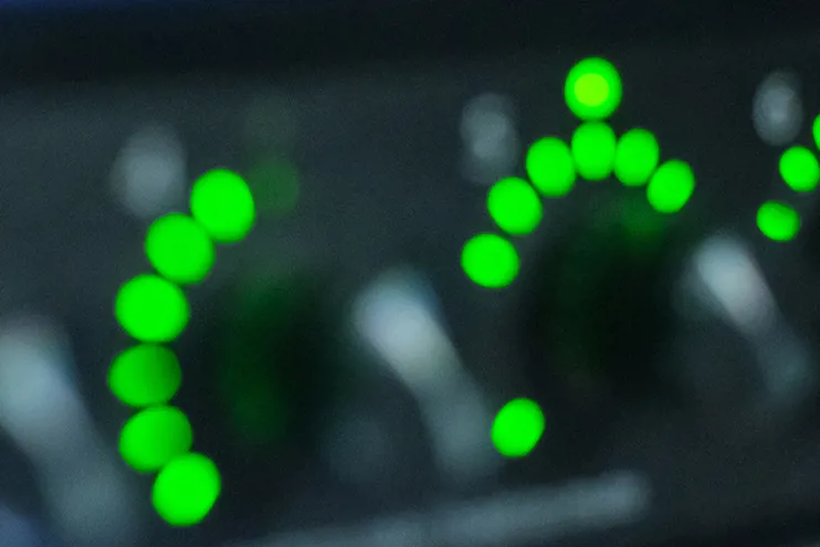 Blurred Image Of Dials On An Amplifier