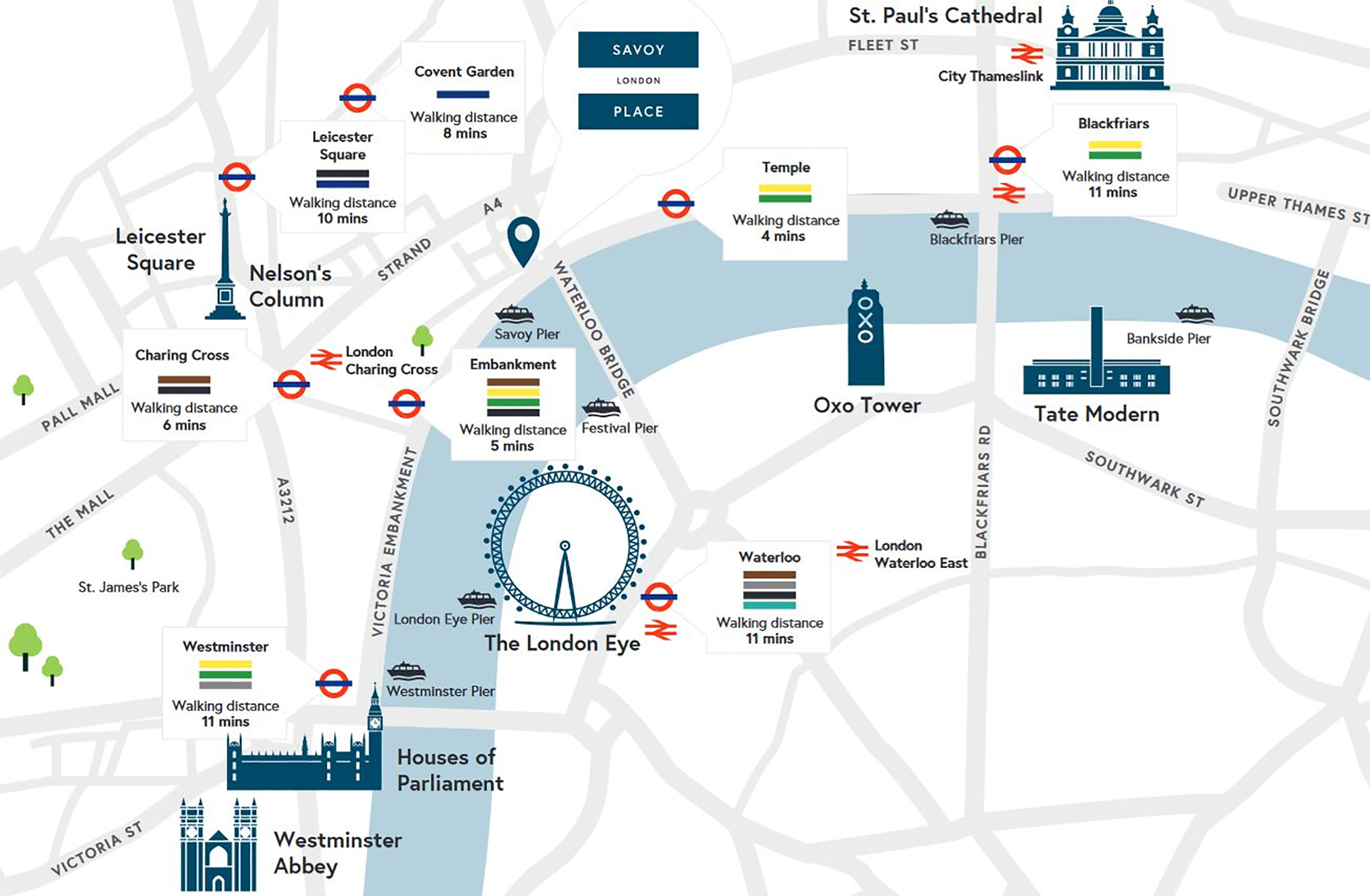 IET London Savoy Place location travelling options and nearby