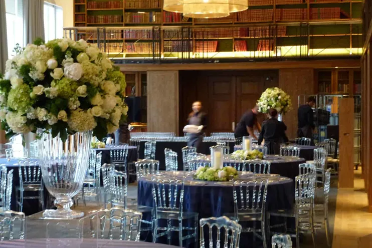 Maxwell Library Laid Out For Wedding breakfast