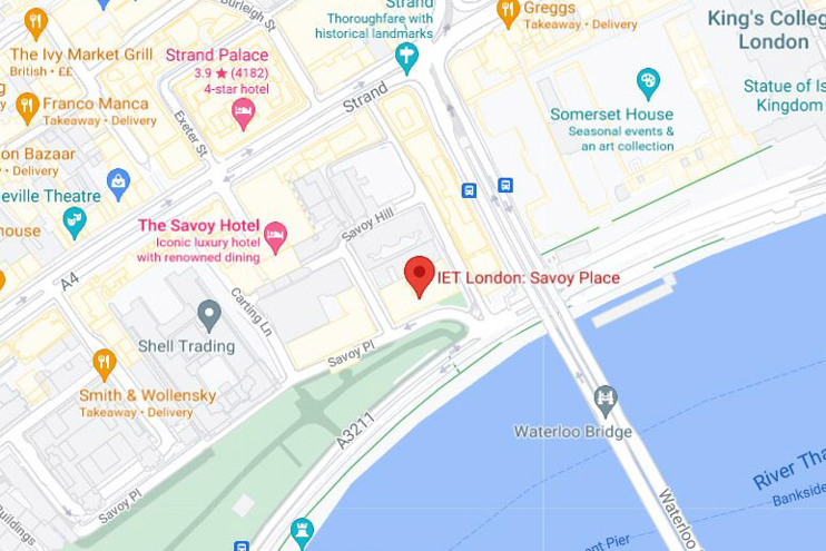 Google Map Showing The Location Of IET London Savoy Place